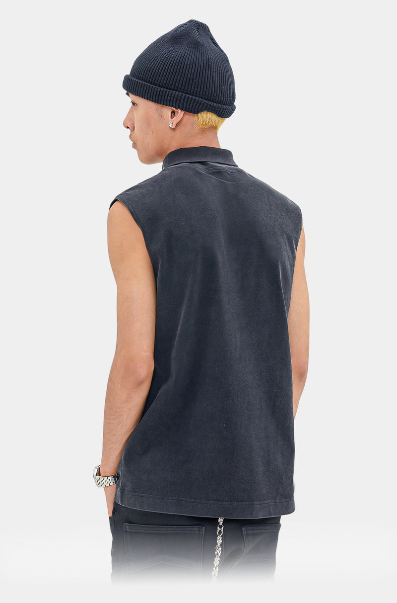 SS23 Offset Turtleneck Tank Top