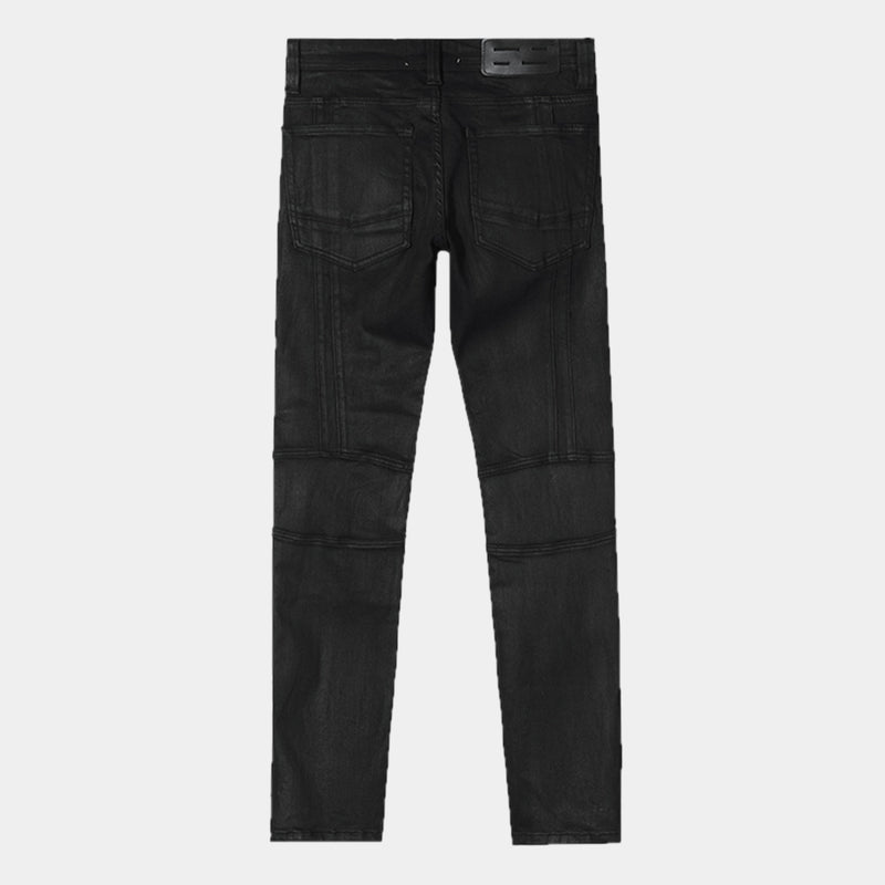 Fusion Slim-Fit Wax Biker Jeans