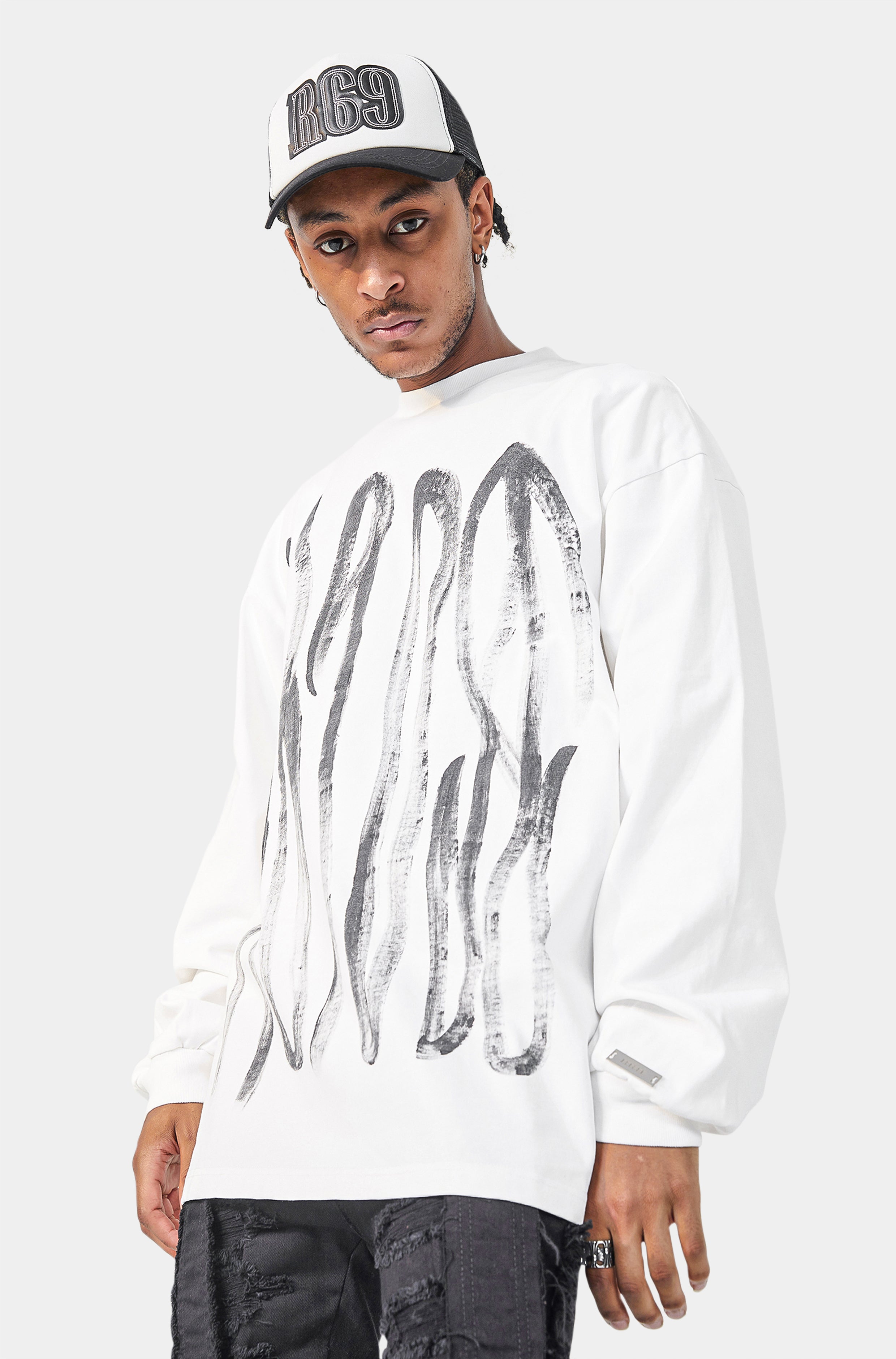 FW22 Washed Hand Painted Long-Sleeve