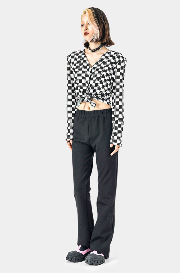 Chessboard Crop Shirt