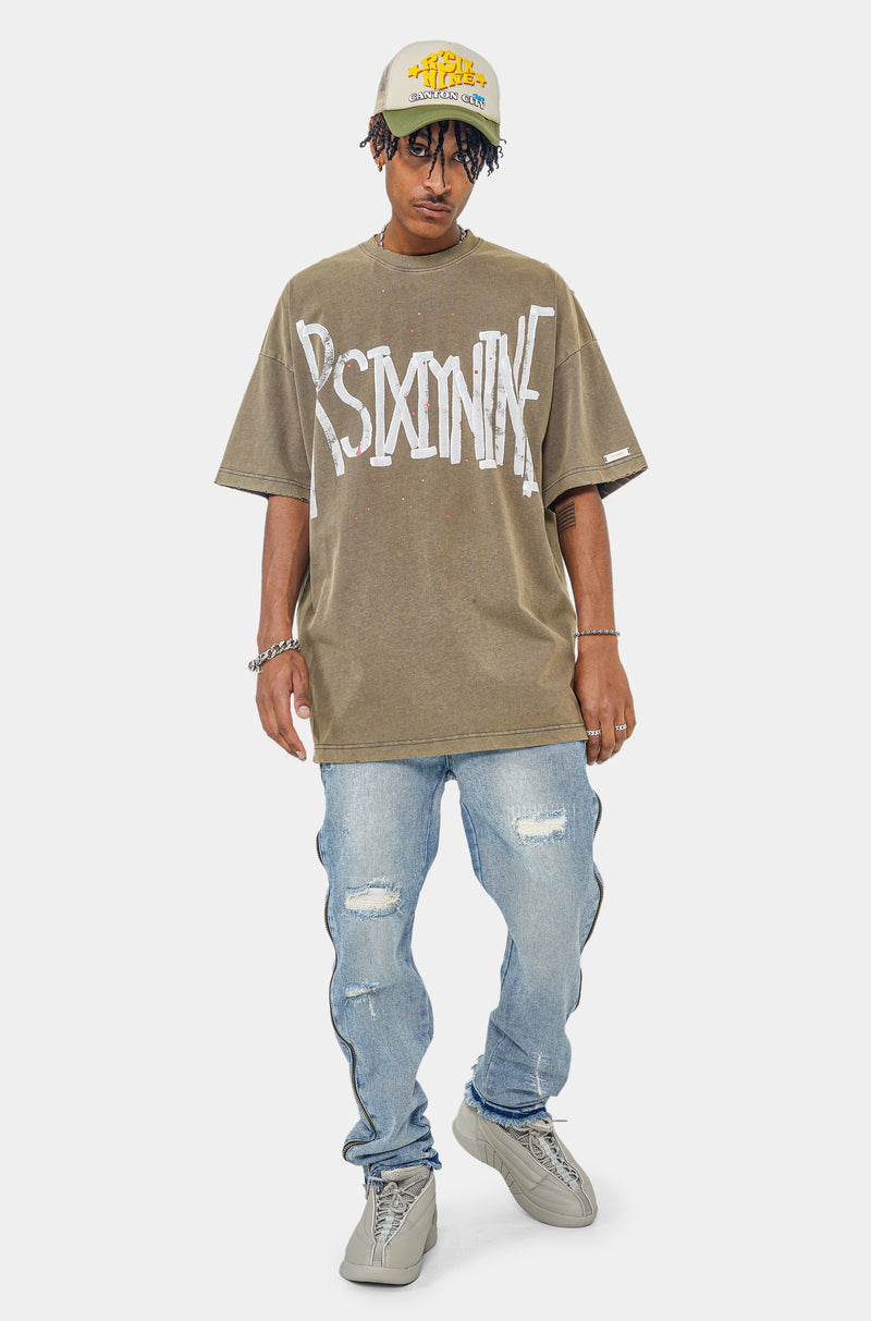 SS22 Washed Painted Logo Short-Sleeve