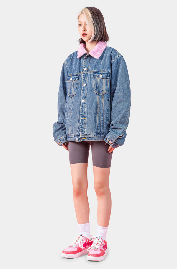 EMBROIDERY SHERPA DENIM