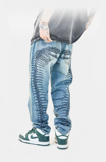 FW21 Vertebrae Engraved Denim – DRIPPIELAND®